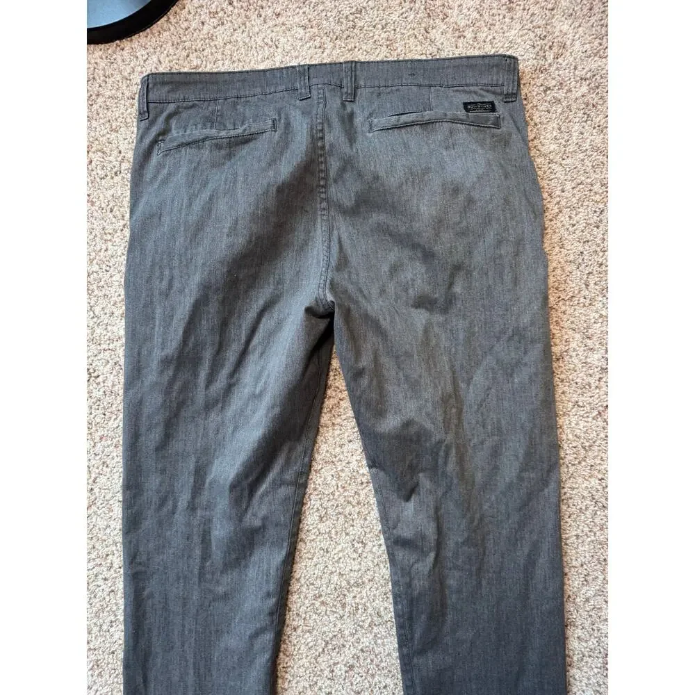 Quiksilver Mens Pants, size 38, Khaki, Straight fit; charcoal gray